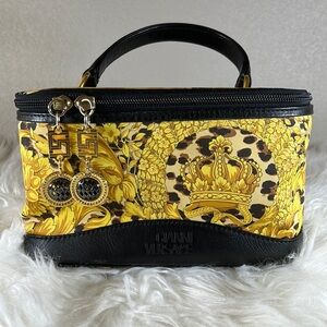 Vintage Gianni Versace Sunburst Leopard Vanity Bag